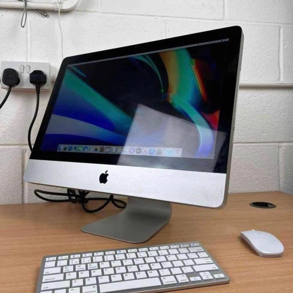 Apple iMac 21.5" HD Display with Dedicated Graphics which is Great For Graphic Design, Photo editing.

Comes with Office Package, Word, PowerPointI, Excel etc

Intel Core x2 Processor
Pp
4GB Ram or 8GB Ram extra ££25

250GB HDD/500GB Hard drive

NVidia Geforce Graphics Dedicated

Grade A Condition like new. Ready to use. Fully working with 6 months warranty

Good for Office Work/Video calling/
Video Streaming/
Students/
Photo Editing/
Music Production/
DJ'ing/
Programming.

Elcapitan / Catalina

The nVidia Graphics makes it great for using it for designing, CAD, photo editing or play games. Extra £15 Mouse&Keyboard.

Everything included ready to use.
