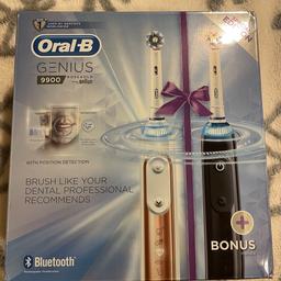 Oral-B Genius 9900 Twin Pack Electric Rechargeable Toothbrush Black, Rose Gold
Brand new
Pets and smoke free home