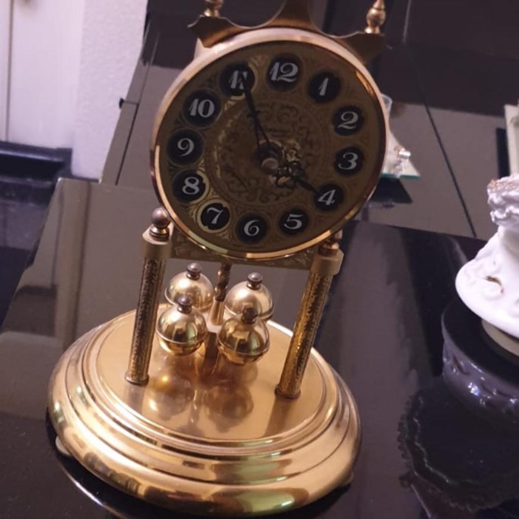 Vintage romantische Messing Uhr aus Frankreich