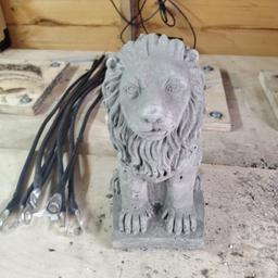 Ornaments for garden Budda,hugging monkey,and lions.lions are 8 inches £4' monkey's 6 inch £3 and Budda's 10 inch £5.