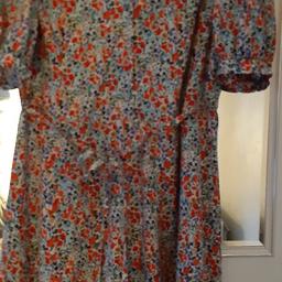 pretty flowery dress frill at hem size 14 £4.50