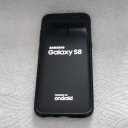 SAMSUNG GALAXY S8.
COLOUR: MIDNIGHT BLACK
64GB MEMORY/4GB RAM
SIM FREE.

WITH BOX, MANUAL & USB CONNECTOR.
NO CHARGER.
INCLUDES BLACK CASE BOUGHT SEPARATE.

AS SEEN IN PHOTOS.

RESET TO FACTORY SETTINGS.

USED. GOOD CLEAN CONDITION.

COLLECTION ONLY.