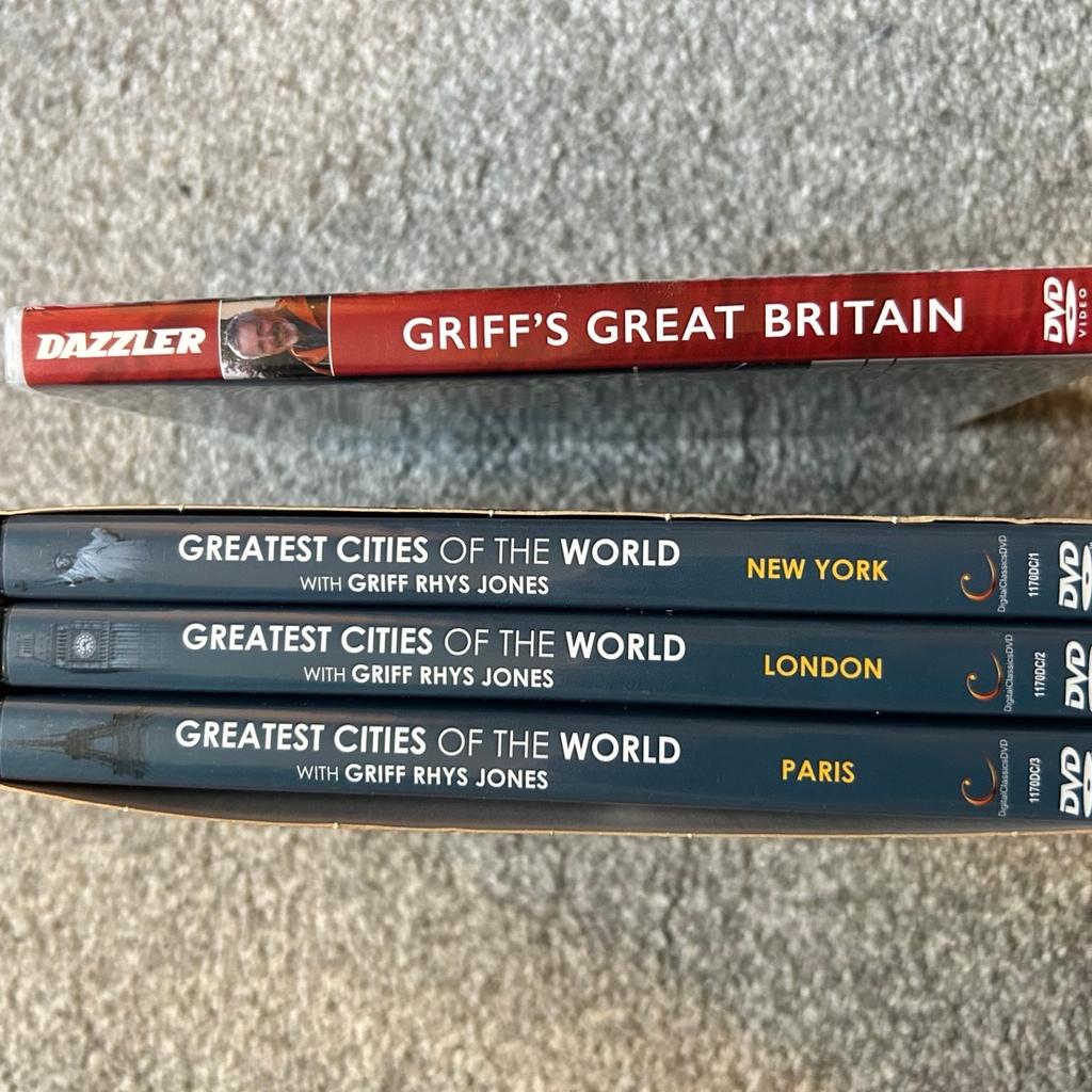 With Griff Rhys Jones
Greatest cities is a box set with New York, London and Paris DVDs and Griff’s Great Britain.