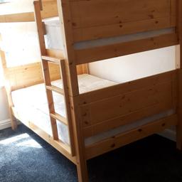 Brand new handmade solid pine small double Bunk Bed + mattresses

Available in different colours and matching furniture available upon request 

Contact Mo 07725196588