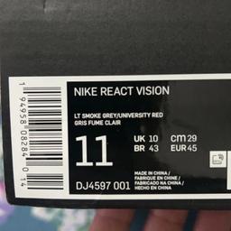 Brand new Nike react vision. Mens size 10 UK

RARE COLOUR WAY

Sensible offers considered