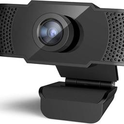 Webcam 1080P HD Webcam PC Skype Kamera, Web Cam mit Mikrofon, Videoanruf und Aufzeichnung für Computer Laptop Desktop, Plug & Play USB Kamera für YouTube, kompatibel mit Windows