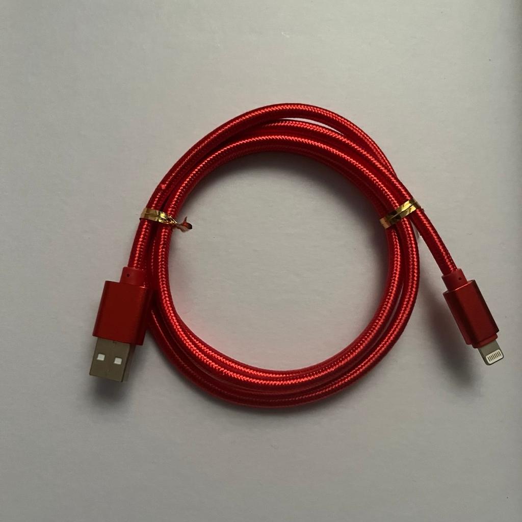 Brand new charger cable for Apple iPhones

Colour - red

Material - nylon

Length - 1m

USB connection

Any questions welcome

BUY ONE GET ONE FREE