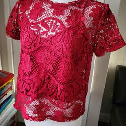 Boho hippy lace top blouse from Zara in size M