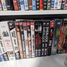 Hundreds of DVDs, single prices start at £1 boxed sets from £5-£10