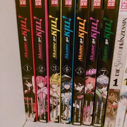 Verkaufe hier die Mangareihe Akame ga Kill! Band 1 bis 7.

Die Bücher sind in einen guten Zustand und kommen aus einen Nichtraucher und Tierfreien Haushalt.

Privat verkauf keine Rücknahme und keine Garantie