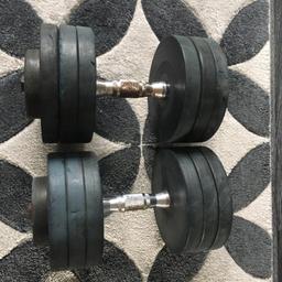 Adjustable Dumbbells 2x 20kg / Rubber Coated
You can undo a bolts and adjust weight.
Collect B23 / No offers