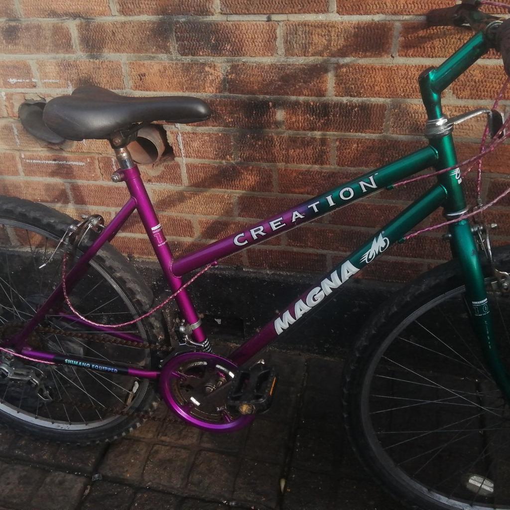 Here I have a Magna ladies bike 26 inch wheels and 17 inch frame rides super collect Feltham