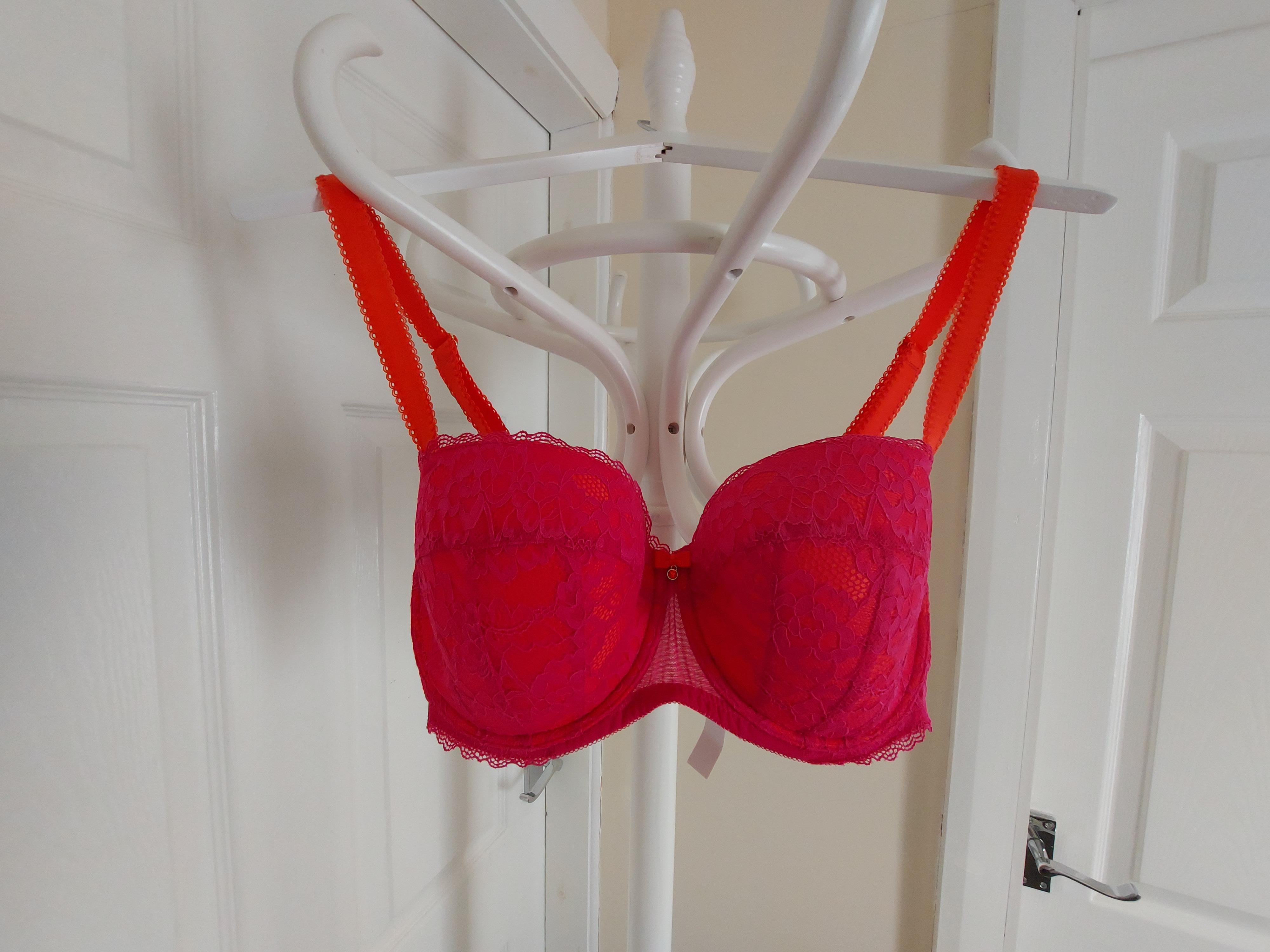 Ann Summers Fiercely Sexy sequin and lace detail padded bra in red
