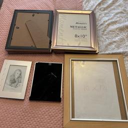 Selection of Photo Frames, 6 8 x 10, 2 4 x 6, 1 12 x 20, good condition collection only