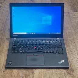 Lenovo Thinkpad 
Model X250
**SLIMLINE**
Screen Size 12.5”
**Windows 10 Pro**
Inter Core i5 @ 2.40GHZ
**5th Generation**
4GB Memory
128GB Fast SSD Hard Drive
Wifi/Wireless
Webcam
Usb Port/Network Port
Original Lenovo Charger

**ONLY £70.00**

PERFECT FOR OFFICE, UNIVERSITY, COLLEGE, SCHOOL WORK, INTERNET SURFING, FACE BOOK, YOU TUBE, LEARNERS, BEGINNERS, CHILDREN.
