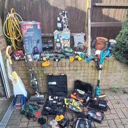 Job lot of tools jet was like new needs new hose the one thats with it leaaks spares Or Repair other tools work but have flaws Jeep TV has no lead lots more been added