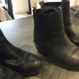 4 pair river island boots black been used but in lovely condition size 10.    / size 11.   2 pair at 11.     Size 12.    Pet free smoke free home all with zips at side boots.  £5 each     Or £20  the lot