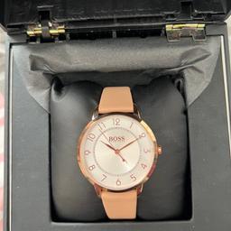 Rarely worn. Hugo Boss ladies watch with leather strap