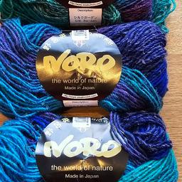 x3 Balls of 50g Noro Silk Garden knitting wool, band new, same dye lot. 
45% Silk
45% Kid Mohair 
10% Lambs Wool

Smoke free home