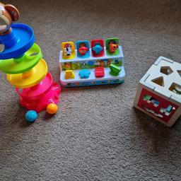 All in great condition. Just 1 piece missing from shape sorter. From smoke and pet free home.