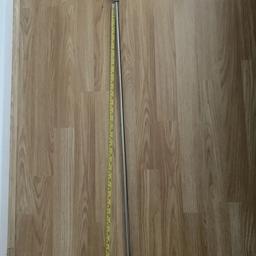 METAL Silver CURTAIN ROD 120 cm EXTENDABLE to another 115 cm Without Pole Holder Brackets, this is very slim pole
