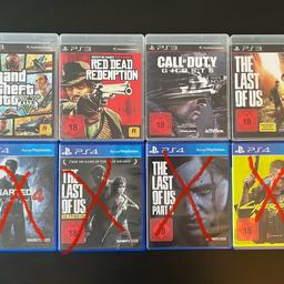- inklusive Versand
- Einzelnd gerne bei den dazugehörigen Anzeigen melden

- Grand Theft Auto V (PS3)
- Red Dead Redemption (PS3)
- The Last of Us (PS3)
- Call of Duty Ghosts (PS3)

Die Ware wird unter Ausschluss jeglicher Gewährleistung verkauft.