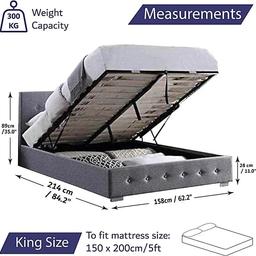 kingsize bed frame for sale only used about a month still in new condition comes with extra slates brand new kingsize bedframe with mattress delivery at extra cost 