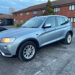 For Sale: 2012 BMW X3 2.0d
 EfficientDynamics Steptronic
The car drives like it’s brand new! Mileage mainly accumulated on open roads,
More info 07957755513

Key Features:

 • Regularly Serviced: No advisories on MOT, and always maintained with original BMW engine oil.
 • Luxury Comforts: Full leather seats, heated seats, Navigation, Big Screen, Bluetooth, Factory curtains.
 • Safety: Emergency accident Call with integrated factory SIM card. ABS, EBD, Cornering Brake Control, front and rear parking sensors.
 • Excellent Condition: Engine, gearbox, battery, and brakes all in superb shape. No mechanical issues.
 • MOT Valid Until 05/01/25.
 • Economical: £200 road tax per year.
 • Spotless paintwork, no dents, scuffs, or scratches. Interior in great condition with clean trim and seats.
 • Initially bought for my wife who prefers an automatic, but found the size too large. I have the same model in manual, but sadly one needs to go.

Open to Part Exchange