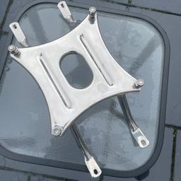 Lambretta leg shield wheel carrier

Stainless steel

Collection only