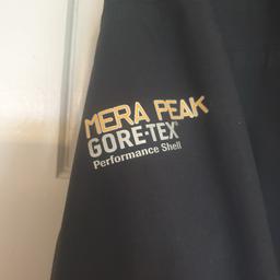 BERGHAUS Large Mera Peak Gore-Tex Performance Jacket. For use by the serious walkers, mountain and terrain climbers. A very reliable and expensive coat. Fully waterproof.  Taped seams. Hardly worn.
Postage via Evri tracked courier service.