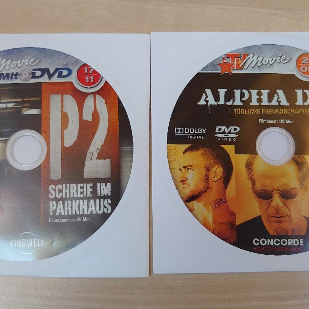 TV Movie DVDs
P2 Schreie im Parkhaus
Alpha Dog
je 1€
"Privatverkauf"