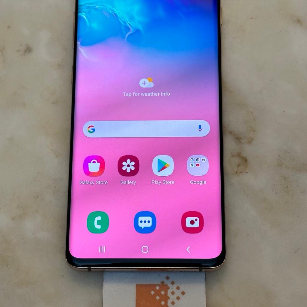Samsung Galaxy S10 Plus 512Gb in Ceramic White. Open to all networks and in excellent condition. It comes boxed with a charging lead plus free case of your choice. 6 months warranty. £225. Collection only from the shop in Ashton-in-Makerfield. Thanks.