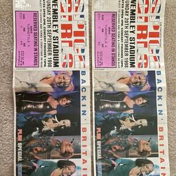 Pair of used spice girls Wembley 1998 concert tickets.