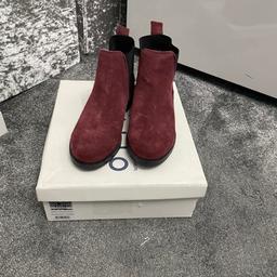 Burgundy faux suede ankle boots 
Worn once size 3
From office