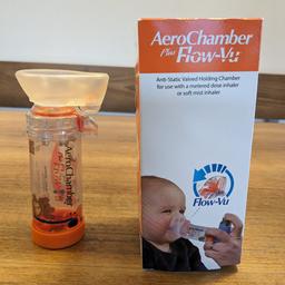 Aero Chamber Plus Flow-Vu für Babys 0-18 Monate.
Nur wenige Male verwendet. Sterilisiert.

Tierfreier Nichtraucherhaushalt.

Versand gegen Aufpreis möglich.

Privatverkauf - keine Garantie, keine Gewährleistung und keine Rücknahme.