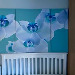 Beautiful floral wall canvas
Very large
Best place to hang it would be above a double bed or above a sofa
Can be made to cover a larger area by placing small gaps between each frame
Collection only from Upholland Wn80hz
Click on my name to see other household items I’m selling