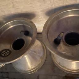 5 go kart wheels 3 front 2 back no tires 1 needs bearings good condition not bent or cracked