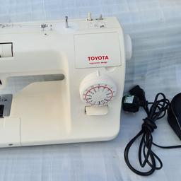 Toyota SPA15 Sewing Machine.

Open set
-Mechanical sewing machine
-Built in 15 stitch pattern
-4step buttonhole stitch
-Top loading rotary system.
-Battery bobbin winding system.

PAT Tested & safe.  Done quick functional test & that works too but performed all stitching patterns.

Collection preferred or can be posted at extra costs.

Listed on other selling platforms.