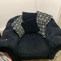 Black chesterfield chair with crystal studs, comfy chair hardly sat on