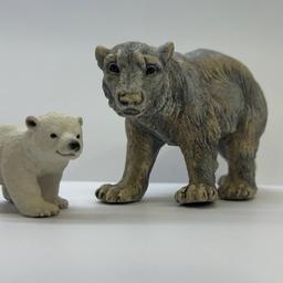 Schleich collectable figures 
Well made, solid heavy German made figures. 
Polar bears 
Mother & cub 
Cub is Schleich- the mother is another brand, but of the same quality. 
Both in excellent clean condition 
As can be seen in the photographs 
Listed on various sites 

From a smoke free pet free home