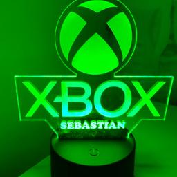 Personalised 3d Led bedroom Xbox theme lamp
Base have 16 colours changing option
Battery operated but working on USB cable
Any words or Name can be add
Unfortunately there is no box
Collection cv6 Bell Green