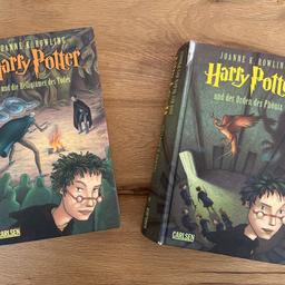Harry Potter und der Orden des Phönix und Heiligtümer des Todes von J.K. Rowling.

Carlsen Verlag, gebundene Auflage, Hardcover. Wurde ein paar Mal gelesen, daher Gebrauchsspuren auf der Außenseite - sonst top. Vielleicht kann sie noch jemand brauchen