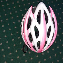 Pink/white cycle helmet
only worn handful of times so LIKE NEW
SIZE M ( suitable age 9/10)

FROM SMOKE & PET FREE HOME 
LISTED ELSEWHERE 
COLLECTION B31 OR B32 OR B14