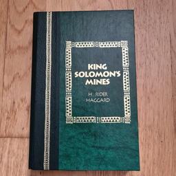Reader's Digest edition of King Solomon's Mines by H. Rider Haggard. Hardback Edition cc.1996 including leaflet. In immaculate condition. As well as free collection from us, we also offer UK postal delivery for £3.19.