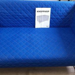 IKEA Knopparp blue sofa with instructions L120cm H70cm D76cm GC collection only