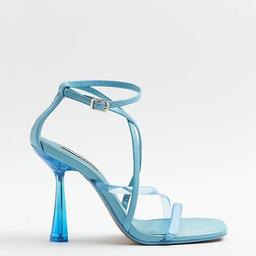 Brand new river island turquoise blue Perspex shoes size 5