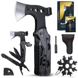 Werkzeug Geschenke für Männer, Taschenwerkzeug Multi-Tool mit Zange Klappmesser Schraubendrehe, Multifunktionswerkzeug für Camping Notfall und Überleben im Freien (Multi-Tool Axe)