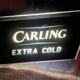 Hi here I have a 
Carling extra cold light up sign
Fully working, has some marks but makes no odds to usage
Collection aston b6
Any questions feel free to ask 
No scammers or time wasters please!