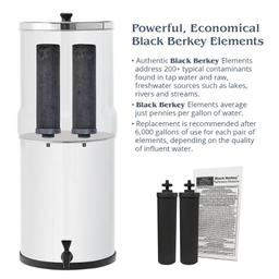 Used for 3 months only
Travel Berkey Water Filter system 5.7 Liters. Perfect size for 1 - 2 people.Travel Berkey Water filter system comes ready to use with 2 x Original Black Berkey® filters inside that utilizes the latest technological advances in water purification today and are the longest lasting and most powerful water filters on the market today.
Berkey water filter systems are rated the best and longest lasting water filter systems on the market and they are the top performing portable water filters in the industry.
Constructed of highly polished AISI high grade stainless steel 304'' that is one of the longest lasting and most expensive stainless steel on the market today that will last a lifetime.
The entire unit keeps 5.7 liters of water, perfect for 1 - 2 people.
Each set of 2 x Black Berkey filters will last up to 23,000 litres . Or up to 11 years of pure and clean drinking water.
Berkey® is one of the best selling brands in water filters and purification systems
