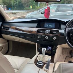 BMW 525i (3.0) e60 rare manual gearbox, original spider wheels 245/35/19 front 275/30/19 rear tyres very good condition plenty miles left
Need re-spray some parts and front parking sensor need replace. New oil and filter done, sparks and two coils replace around 2000 miles ago